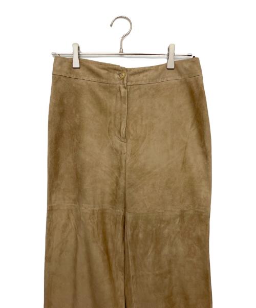 'S Max Mara（エスマックスマーラ）'S Max Mara (エスマックスマーラ) スウェード　パンツ ベージュ サイズ:42の古着・服飾アイテム