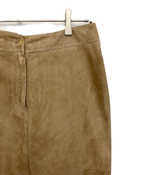 'S Max Mara（エスマックスマーラ）'S Max Mara (エスマックスマーラ) スウェード　パンツ ベージュ サイズ:42の古着・服飾アイテム