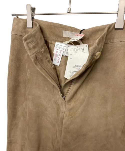 'S Max Mara（エスマックスマーラ）'S Max Mara (エスマックスマーラ) スウェード　パンツ ベージュ サイズ:42の古着・服飾アイテム