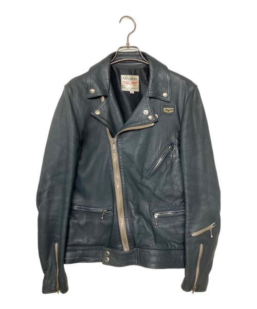 AVIAKIT（エイヴィアキット）AVIAKIT (エイヴィアキット) Lewis Leathers (ルイスレザース) THE REAL McCOY'S (ザ・リアルマッコイズ) ダブルライダースジャケット ネイビー サイズ:38の古着・服飾アイテム