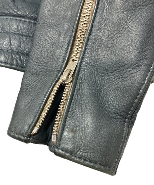 AVIAKIT（エイヴィアキット）AVIAKIT (エイヴィアキット) Lewis Leathers (ルイスレザース) THE REAL McCOY'S (ザ・リアルマッコイズ) ダブルライダースジャケット ネイビー サイズ:38の古着・服飾アイテム