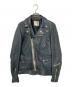 AVIAKIT（エイヴィアキット）の古着「ダブルライダースジャケット」｜ネイビー