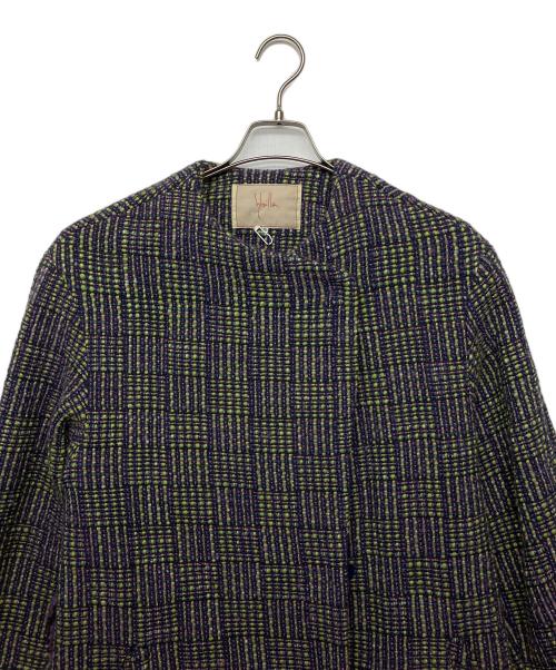 Sybilla（シビラ）Sybilla (シビラ) チェック　コート グリーン×パープル サイズ:Mの古着・服飾アイテム