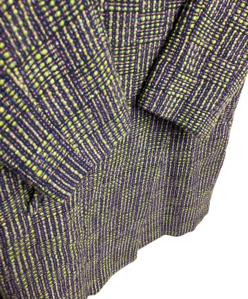 Sybilla（シビラ）Sybilla (シビラ) チェック　コート グリーン×パープル サイズ:Mの古着・服飾アイテム