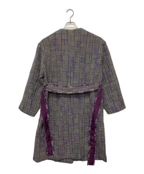 Sybilla（シビラ）Sybilla (シビラ) チェック　コート グリーン×パープル サイズ:Mの古着・服飾アイテム