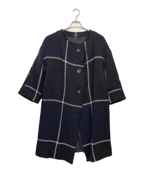 Y's for living（ワイズフォーリビング）Y's for living (ワイズフォーリビング) ノーカラーコート ネイビー サイズ:不明の古着・服飾アイテム