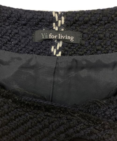 Y's for living（ワイズフォーリビング）Y's for living (ワイズフォーリビング) ノーカラーコート ネイビー サイズ:不明の古着・服飾アイテム