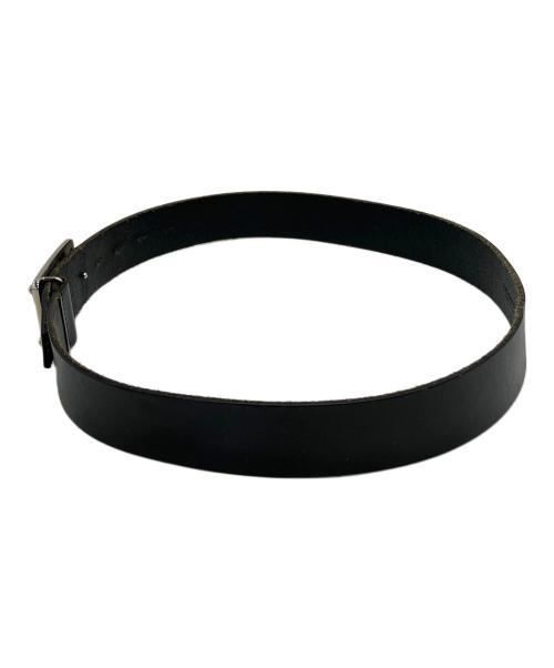 DOLCE & GABBANA（ドルチェ＆ガッバーナ）DOLCE & GABBANA (ドルチェ＆ガッバーナ) レザーベルト バックルメタルプレート ブラック サイズ:85cmの古着・服飾アイテム