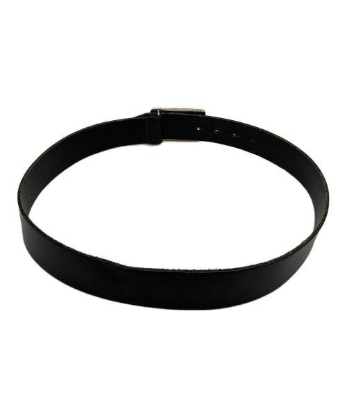 DOLCE & GABBANA（ドルチェ＆ガッバーナ）DOLCE & GABBANA (ドルチェ＆ガッバーナ) レザーベルト バックルメタルプレート ブラック サイズ:85cmの古着・服飾アイテム