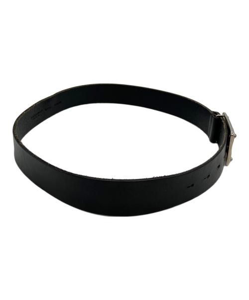 DOLCE & GABBANA（ドルチェ＆ガッバーナ）DOLCE & GABBANA (ドルチェ＆ガッバーナ) レザーベルト バックルメタルプレート ブラック サイズ:85cmの古着・服飾アイテム