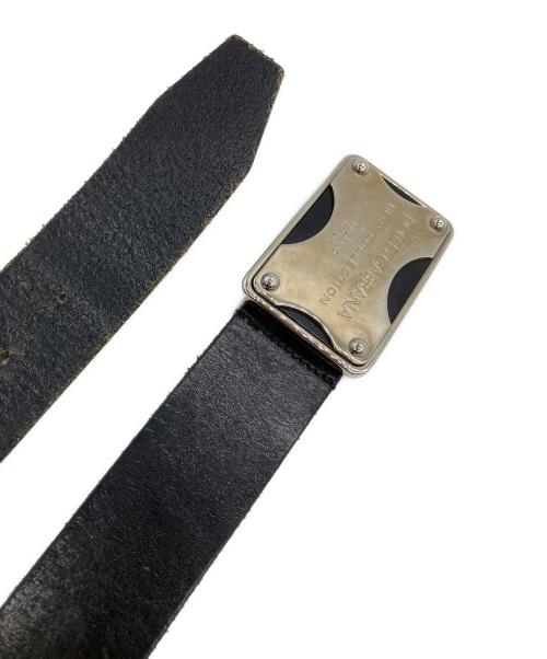 DOLCE & GABBANA（ドルチェ＆ガッバーナ）DOLCE & GABBANA (ドルチェ＆ガッバーナ) レザーベルト バックルメタルプレート ブラック サイズ:85cmの古着・服飾アイテム