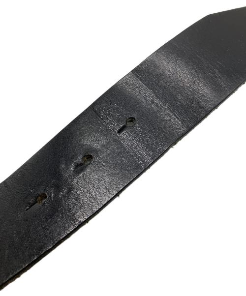 DOLCE & GABBANA（ドルチェ＆ガッバーナ）DOLCE & GABBANA (ドルチェ＆ガッバーナ) レザーベルト バックルメタルプレート ブラック サイズ:85cmの古着・服飾アイテム