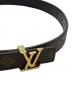 中古・古着 LOUIS VUITTON (ルイ ヴィトン) モノグラム　レザーベルト ブラウン：35000円