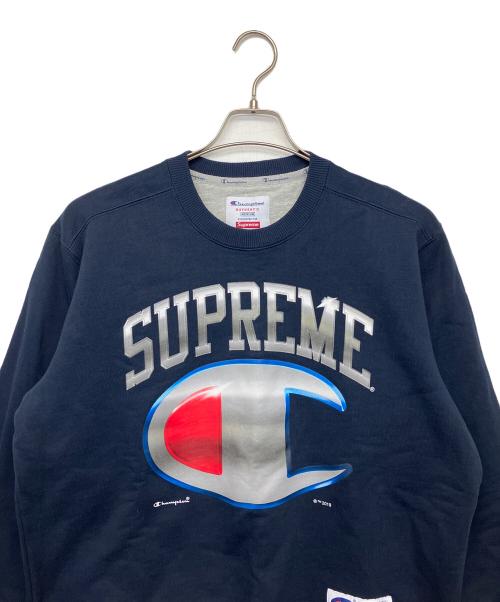 Champion（チャンピオン）Champion (チャンピオン) SUPREME (シュプリーム) クルーネックスウェット　19SS ネイビー サイズ:Mの古着・服飾アイテム