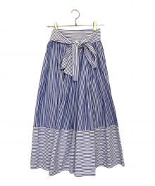 BROOKS BROTHERS（ブルックスブラザーズ）の古着「マキシスカート」｜ブルー