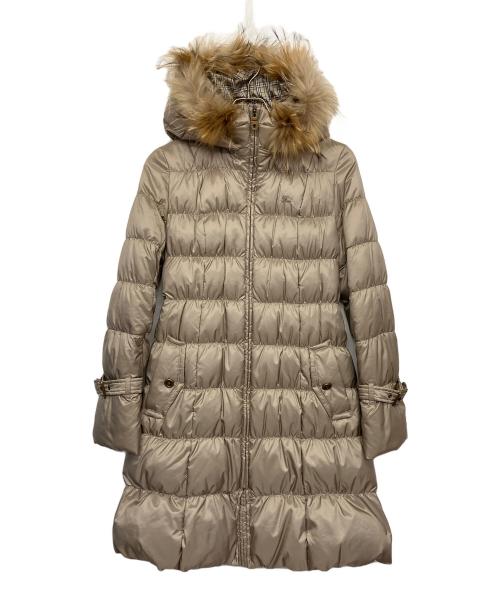 BURBERRY BLUE LABEL（バーバリーロンドンブルーレーベル）BURBERRY BLUE LABEL (バーバリーロンドンブルーレーベル) ダウンコート ベージュ サイズ:40の古着・服飾アイテム