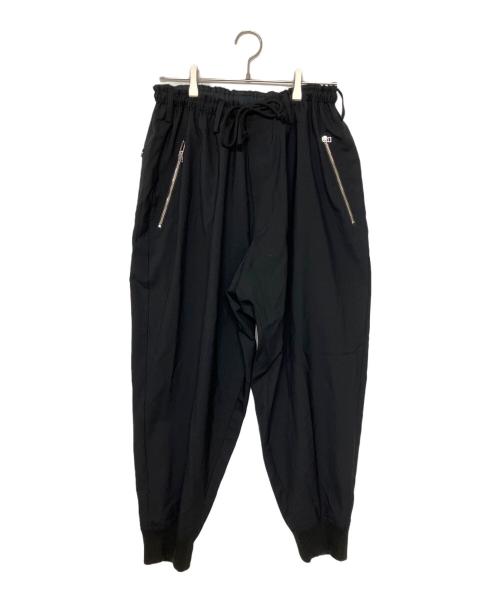 Y's BANG ON!（ワイズバングオン！）Y's BANG ON! (ワイズバングオン！) ウールトロピカル裾リブパンツ ブラック サイズ:２の古着・服飾アイテム