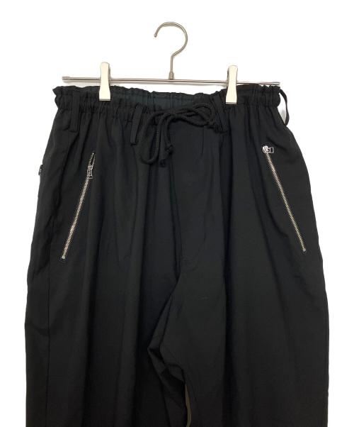 Y's BANG ON!（ワイズバングオン！）Y's BANG ON! (ワイズバングオン！) ウールトロピカル裾リブパンツ ブラック サイズ:２の古着・服飾アイテム