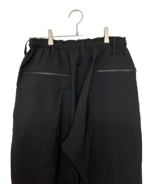 Y's BANG ON!（ワイズバングオン！）Y's BANG ON! (ワイズバングオン！) ウールトロピカル裾リブパンツ ブラック サイズ:２の古着・服飾アイテム