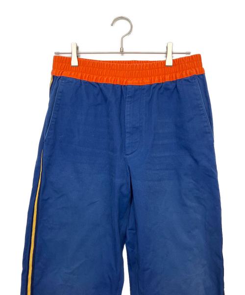 GUCCI（グッチ）GUCCI (グッチ) サイドラインパンツ ブルー×オレンジ サイズ:46の古着・服飾アイテム