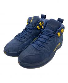 NIKE（ナイキ）の古着「Air Jordan 12 Retro "Michigan"ハイカットスニーカー」｜ネイビー