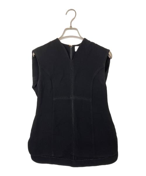 Mame Kurogouchi（マメクロゴウチ）Mame Kurogouchi (マメクロゴウチ) ノースリーブブラウス ブラック サイズ:１の古着・服飾アイテム