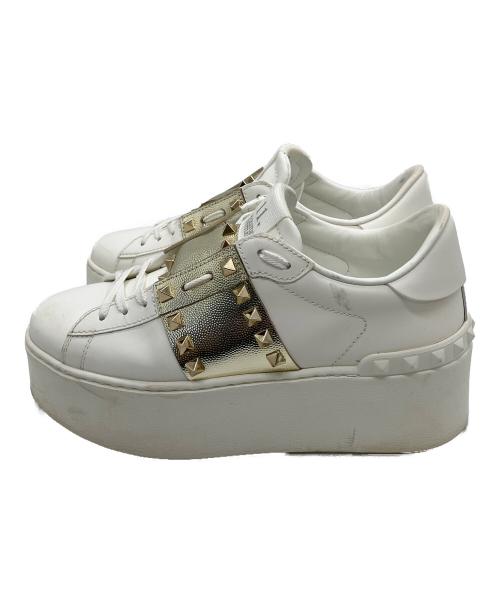 VALENTINO（ヴァレンティノ）VALENTINO (ヴァレンティノ) フラットフォームスニーカー ホワイト サイズ: 37 1/2の古着・服飾アイテム
