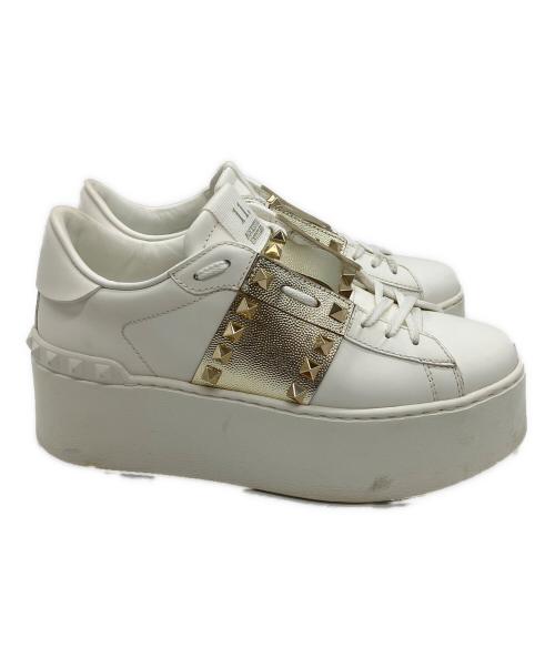VALENTINO（ヴァレンティノ）VALENTINO (ヴァレンティノ) フラットフォームスニーカー ホワイト サイズ: 37 1/2の古着・服飾アイテム