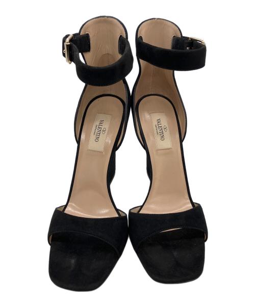 VALENTINO（ヴァレンティノ）VALENTINO (ヴァレンティノ) アンクルストラップサンダル ブラック サイズ:38の古着・服飾アイテム