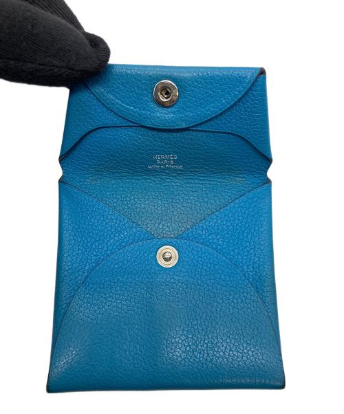 HERMES（エルメス）HERMES (エルメス) バスティア　コインケース ブルーの古着・服飾アイテム