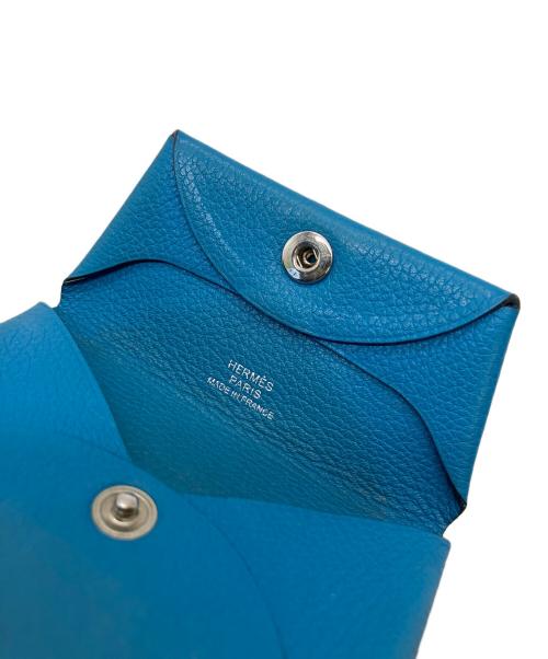 HERMES（エルメス）HERMES (エルメス) バスティア　コインケース ブルーの古着・服飾アイテム