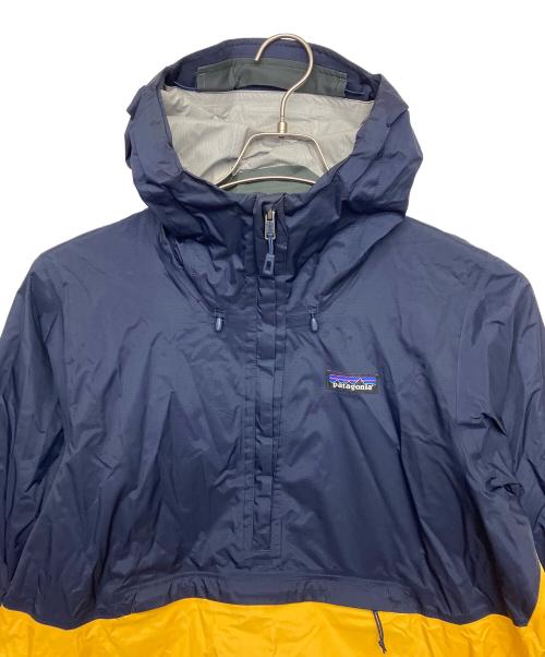 Patagonia（パタゴニア）Patagonia (パタゴニア) トレントシェルプルオーバー ネイビー×イエロー サイズ:Sの古着・服飾アイテム