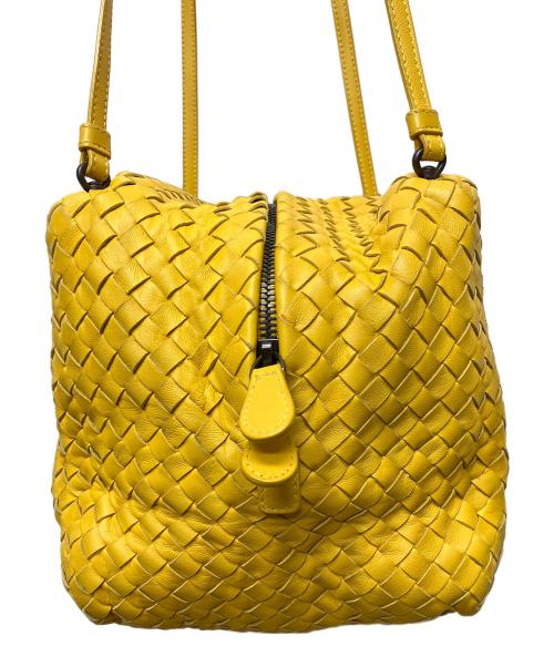 BOTTEGA VENETA（ボッテガベネタ）BOTTEGA VENETA (ボッテガベネタ) イントレチャート ショルダーバッグ イエローの古着・服飾アイテム