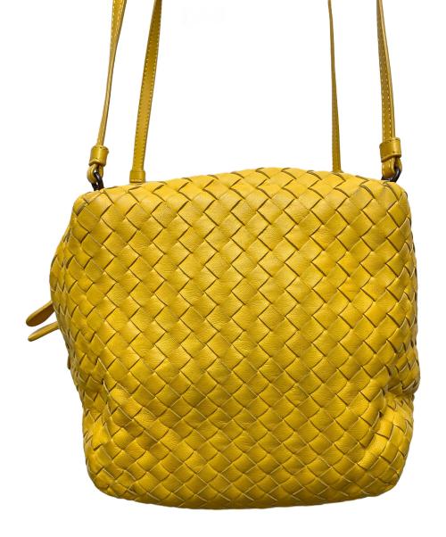 BOTTEGA VENETA（ボッテガベネタ）BOTTEGA VENETA (ボッテガベネタ) イントレチャート ショルダーバッグ イエローの古着・服飾アイテム