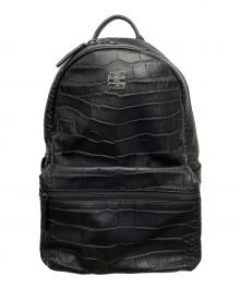 MCM（エムシーエム）の古着「リュック　クロコ型」｜ブラック