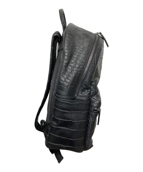 MCM（エムシーエム）MCM (エムシーエム) リュック　クロコ型 ブラックの古着・服飾アイテム