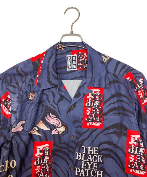 WACKO MARIA（ワコマリア）WACKO MARIA (ワコマリア) BlackEyePatch (ブラックアイパッチ) 半袖シャツ ブルー×レッド サイズ:Lの古着・服飾アイテム