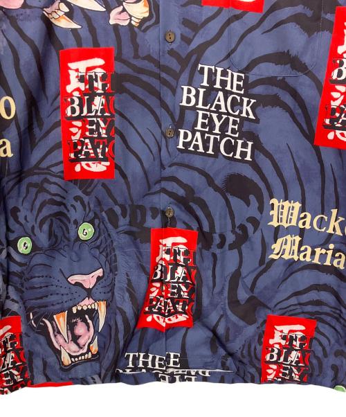 WACKO MARIA（ワコマリア）WACKO MARIA (ワコマリア) BlackEyePatch (ブラックアイパッチ) 半袖シャツ ブルー×レッド サイズ:Lの古着・服飾アイテム
