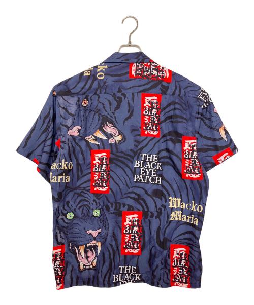 WACKO MARIA（ワコマリア）WACKO MARIA (ワコマリア) BlackEyePatch (ブラックアイパッチ) 半袖シャツ ブルー×レッド サイズ:Lの古着・服飾アイテム