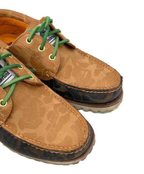 Timberland（ティンバーランド）Timberland (ティンバーランド) A BATHING APE (ア ベイシング エイプ) デッキシューズ ブラウン×ブラック サイズ:27cmの古着・服飾アイテム