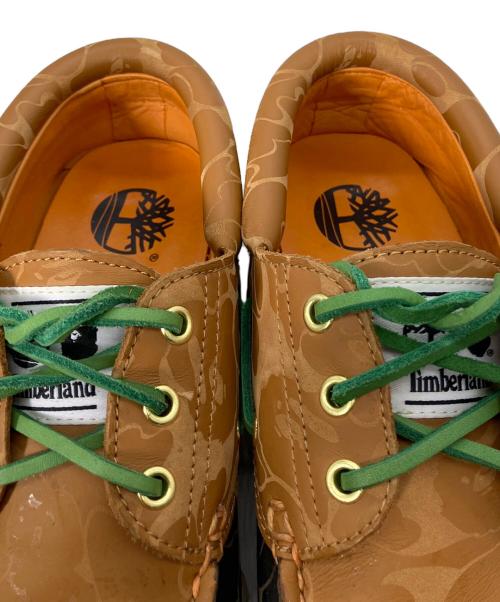 Timberland（ティンバーランド）Timberland (ティンバーランド) A BATHING APE (ア ベイシング エイプ) デッキシューズ ブラウン×ブラック サイズ:27cmの古着・服飾アイテム