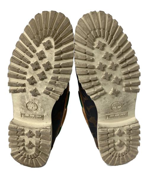 Timberland（ティンバーランド）Timberland (ティンバーランド) A BATHING APE (ア ベイシング エイプ) デッキシューズ ブラウン×ブラック サイズ:27cmの古着・服飾アイテム