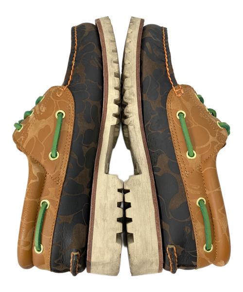 Timberland（ティンバーランド）Timberland (ティンバーランド) A BATHING APE (ア ベイシング エイプ) デッキシューズ ブラウン×ブラック サイズ:27cmの古着・服飾アイテム