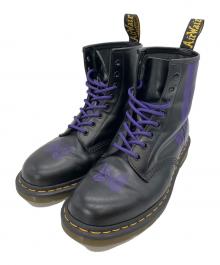 Dr.Martens×Needles（ドクターマーチン×ニードルズ）の古着「8ホールブーツ」｜ブラック×パープル
