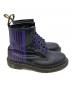 中古・古着 Dr.Martens (ドクターマーチン) Needles (ニードルズ) 8ホールブーツ ブラック×パープル サイズ:UK8：15000円