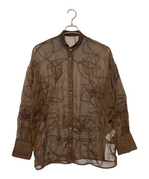 Ameri（アメリ）Ameri (アメリ) MEDI DAY DREAM SHEER SHIRT　ブラウス ブラウン サイズ:FREE 未使用品の古着・服飾アイテム
