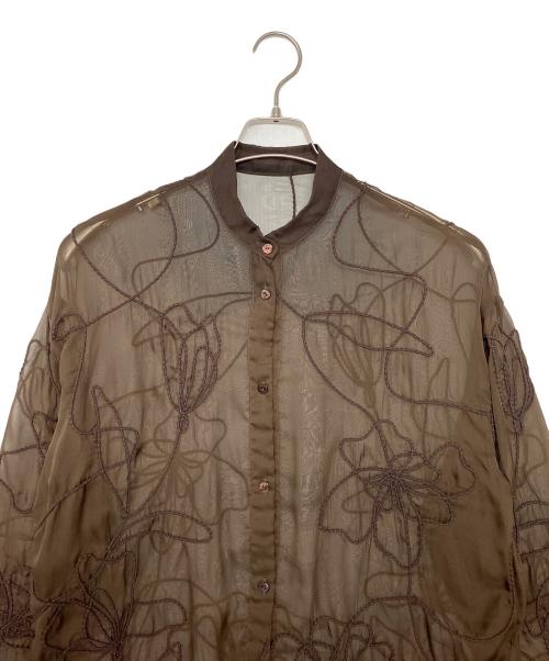 Ameri（アメリ）Ameri (アメリ) MEDI DAY DREAM SHEER SHIRT　ブラウス ブラウン サイズ:FREE 未使用品の古着・服飾アイテム