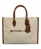 MICHAEL KORSマイケル・コース）の古着「MIRELLA　トートバッグ」｜アイボリー×ブラウン