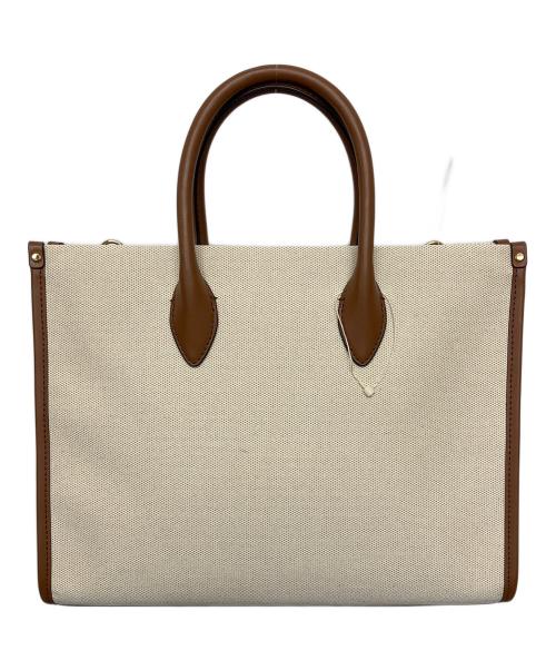 MICHAEL KORS（マイケル・コース）MICHAEL KORS (マイケル・コース) MIRELLA　トートバッグ アイボリー×ブラウンの古着・服飾アイテム