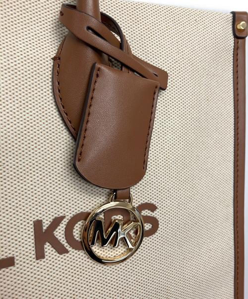 MICHAEL KORS（マイケル・コース）MICHAEL KORS (マイケル・コース) MIRELLA　トートバッグ アイボリー×ブラウンの古着・服飾アイテム